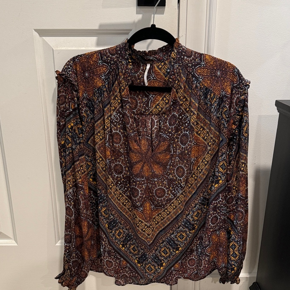 Free People Multicolor Patterned Blouse